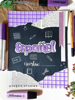 Ideas de portadas de español fáciles y bonitas
