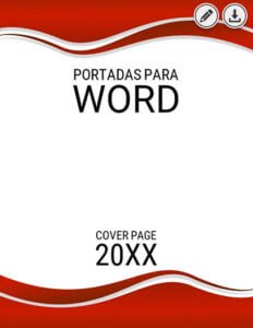 Portada Minimalista para Word Olas Carmesí