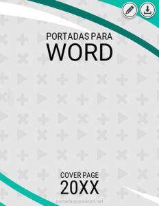 Portada Minimalista para Word Turquesa Tendencia