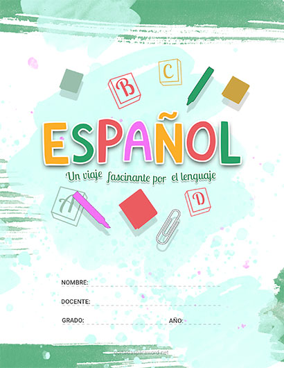 Carátulas y Portadas de español para primaria