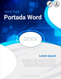 Portada formal para Word 1