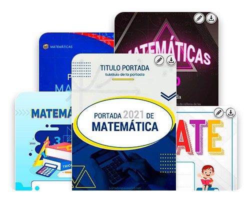 Portadas de Matemáticas para Word y Cuadernos - Descarga Gratis