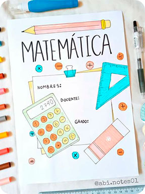 Ideas de portadas de matemáticas fáciles y bonitas